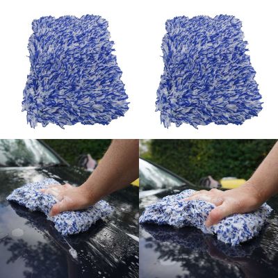 Car Care Glove Plush Soft Microfibre Wash Mitt Microfiber Car Cleaning Glove 2Pcs