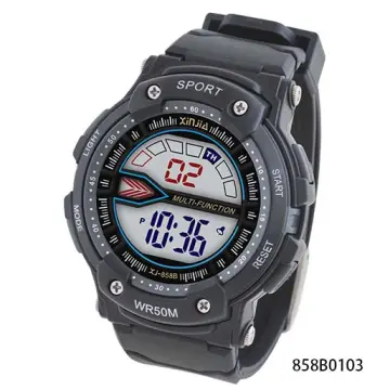 Military Black Digital Sports Watch with Backlight Alarm Snooze Stopwatch  for Men and Boys