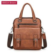 Fashion Men Briefcases Leather Handbag Men s Business Messenger Bag Two