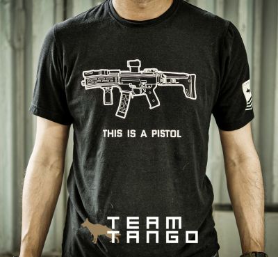 This is a pistol Tee