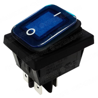 [ 1 ชิ้น ] RL2P-21N 24V น้ำเงิน Blue RLEIL Rocker Switch Switch RL2P RL2P-21 RL2P-21N สวิทช์กระดกกันน้ำ Waterproof Switch ON-OFF With Lamp 16A 220V สวิทกันน้ำ Water Proof Rocker Switch สวิต เปิดปิด กันน้ำ สวิตกันน้ำ สวิตช์กันน้ำ waterproof Switch On Off S