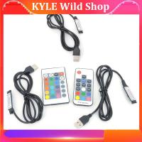 KYLE Wild Shop USB port 5V mini 3key mini  17key 24key 4Pin RGB LED strip light RF Controller Control Dimmer for 5050 3528 2835 Strip Lights