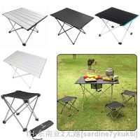 hyfvbu⊕  Outdoor Barbecue Hiking Table Aluminum Alloy  Dinner Camping Fishing