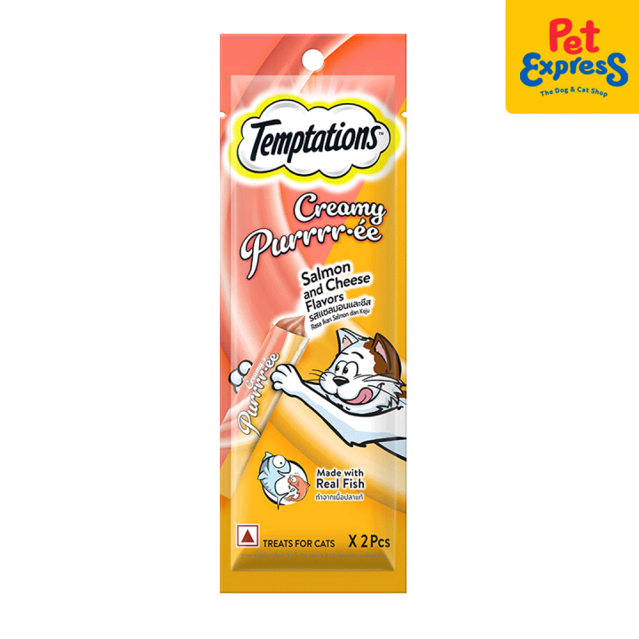 Temptations Creamy Puree Salmon and Cheese Cat Treats 24g (EXPIRATION