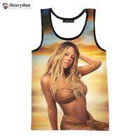 2023 New Fashion Mariah Carey 3D Printed Tank Tops Men Women Summer Casual Sleeveless Shirts Hip Hop Streetwear Oversized Tops