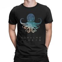 Crazy Deadmau5 Cthulhu Sleeps Tshirt Men Crew Neck Pure Cotton Graphic T Shirts Short Sleeve Clothing Party Camisa Streetwear 【Size S-4XL-5XL-6XL】