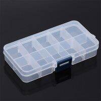 10 Grids Compartments Plastic Transparent Organizer Jewel Bead Case Cover Container Storage Box for Jewelry Pill