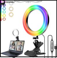 BDKNBU ขาตั้งสามขา USB แต่งหน้าหรี่แสงได้33 RGB แฟลชวิดีโอโทรศัพท์ Selfie 6นิ้ววงแหวนเติมไฟ