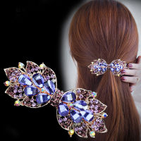 Multi-สไตล์ Rhinestone Hairpin ดอกไม้ One-Word คลิปสปริง,Hairpin ผู้ใหญ่กลับหัว Retro อารมณ์อุปกรณ์โลหะตกแต่งผม