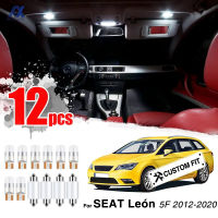 12x ภายในรถแผนที่โดมไฟแพคเกจหลอดไฟ Trunk Fit สำหรับ SEAT Leon 5F 2012 2013 2014 2015 2016 2017 2018 2019 2020