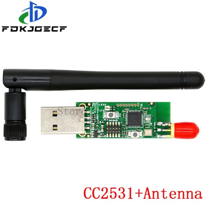 cc2531-cc2540-เสาอากาศ4-0โมดูลเก็บอุปกรณ์บอร์ดไร้สายโมดูลรับสัญญาณ-usb-สายดาวน์โหลดข้อมูลโปรแกรมเมอร์ตัวเชื่อมต่อสายเคเบิลวงจรรวม