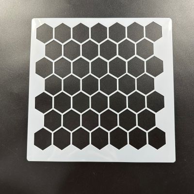 DIY แม่พิมพ์แมนดาลาหกเหลี่ยมขนาด20*20ซม. สำหรับสมุดภาพติดผนังลายนูนอัลบั้มรูปภาพวาด Stencils การ์ดกระดาษอุปกรณ์สำหรับตัดผ้า (เทมเพลต)