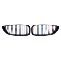 Car Gloss Black Front Hood Kidney Double Line Grill Mesh Sport Racing Grills for-BMW 4 Series F32 F33 M4 13-17 M Style