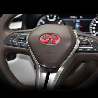 Car Accessories For Infiniti Q50 Q60 QX60 QX50 QX70 QX80 Q30 G25 G35 FX35 FX steering wheel logo alloy Cover decoration sticker