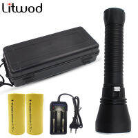 Cree Lamp Diving Flashlight Light Waterproof 2* 26650 Or 18650 Rechargeable Battery Xhp70 Shock Resistant,Hard Defense Led