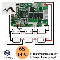 ⭐4.9 88+ขายแล้ว คุ้มค่า BMS 6S 14A. 22.2V แตเตอรี่ Lithium Li-ion  Overcharge Overdischarge และไฟฟ้าลัดวงจร คุ้มค่าสำหรัเงิน  แผงวงจรหรือชิ้นส่วนแผงวงจร