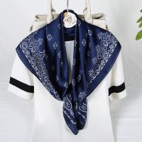 ○  Fashion Paisley Print Kerchief Women Hair Scarf Silk Headband Bandana Head Scarves Female 70x70cm Square Hijab Scarfs For Ladies