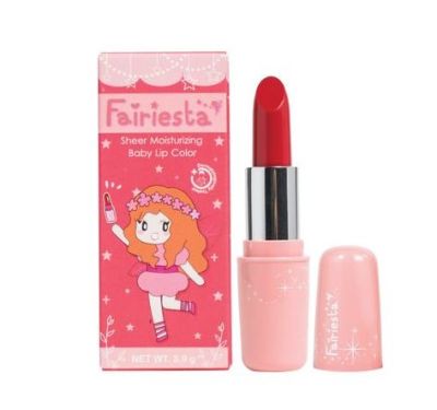 Fairiesta ลิปสติกสำหรับเด็ก 04 : สีแดง Sheer Moisturizing Baby Lip Color 04 : Red Velvet (3.9g)