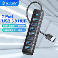 ORICO USB3.0 HUB 7พอร์ต Splitte ความเร็วสูงโน๊ตบุ๊คขยายมินิ S Plitter OTG อะแดปเตอร์สำหรับโต๊ะพีซีอุปกรณ์คอมพิวเตอร์