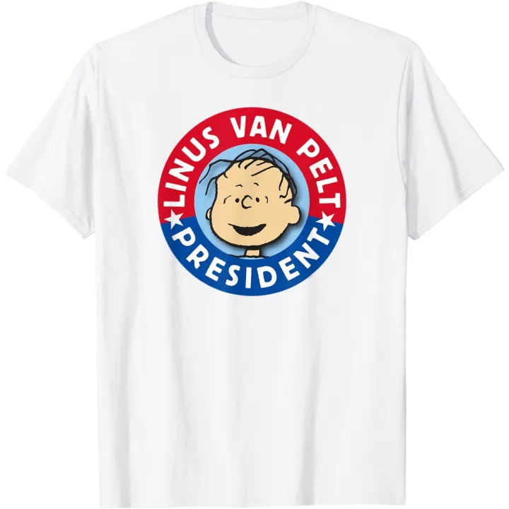 Adult Peanuts snoopy TShirt Linus Van Pelt for President TShirt