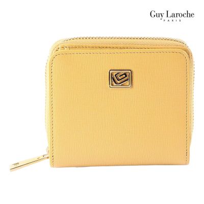 Guy Laroche กระเป๋าสตางค์พับสั้นซิปรอบ รุ่น MARGO - สีเหลือง