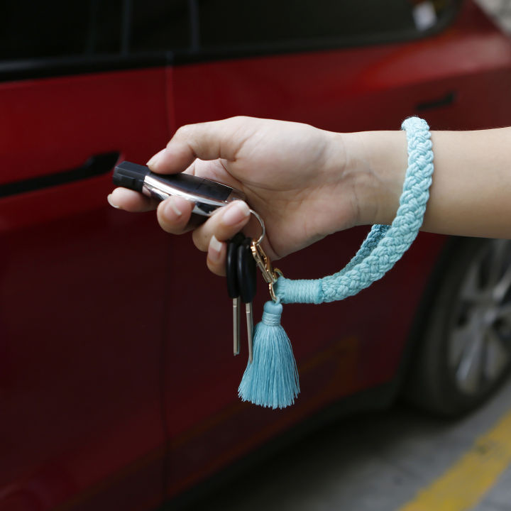 wristlet-lanyard-with-lobster-boho-style-braided-keychain-fob-strap-keychain-boho-style-keychain-braided-keychain