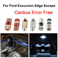 ชุดไฟ LED ภายในหลอดไฟรถยนต์สีขาวสำหรับอ่านหนังสือ Edge Escape Ford Excursion 2000-2017ไฟติดรถหีบฝาทรงโค้ง