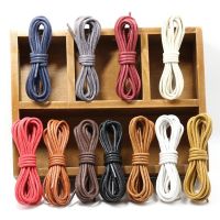 【HOT】✤☈ New 1 Shoelaces Leather Round Waxed Shoe Laces Cotton Shoelace Shoes Accessories Boot Men