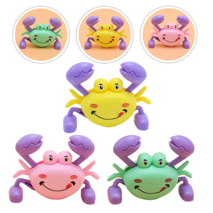 3Pcs Children Windup Toys Clockwork Crabs Interactive Crab Toys Kids Crab Plaything Toddlers