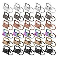 180 PCS Key Fob Hardware 1 Inch 6 Colors Keychain Fob Wristlet Hardware Key Fob Chain Hardware