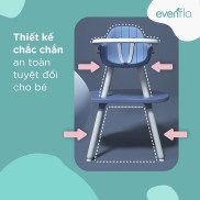 Ghế ăn dặm Evenflo Peanut SwitchUp 3in1 Deep Ocean Xanh biển - Chính hãng