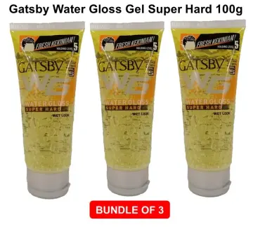 Gatsby Water Gloss Hard Hair Gel Blue 100gm