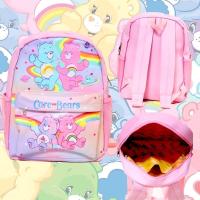 พร้อมส่ง กระเป๋าเป้เด็ก 15นิ้ว หนังPU ลายแคร์แบร์ กระเป๋าเป้เด็กประถม Carebears