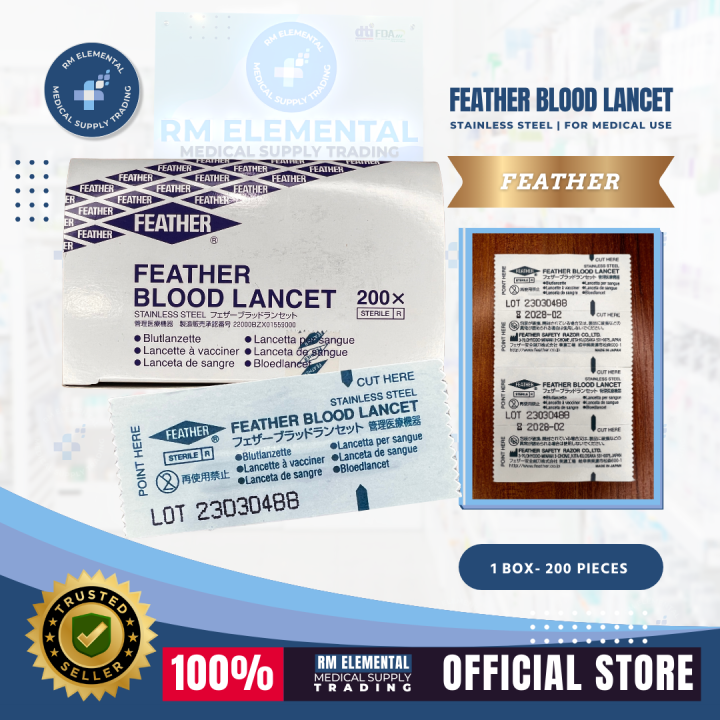 [ BOX ] FEATHER LANCET | Feather Blood Lancet [Sold Per Box] | Lazada PH