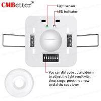 Adjustable 220V 5.8GHz HF System LED Microwave 360 Degree Radar motion Sensor Light Switch Ceiling light Body Motion Detector