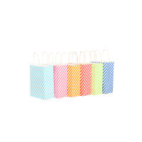 50 Pcslot Stripe Paper Bag Candy Color Diagonal stripes Decoration New Year Favors Gifts For Guests Kids Bags Party Supplies