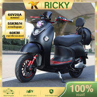 RICKY 1200W e-bike มอเตอร์ไซค์ไฟฟ้า มีการรับประกัน โช๊ค หลัง มอเตอร์ไซค์ไฟฟ้า มอเตอร์ไซค์ไฟฟ้า มอเตอร์ไซค์ไฟฟ้า มีการรับประกัน ทนทาน น่ารัก จักรยานไฟฟ้า หน้าจอLED ประกอบ90% ไฟหน้า-หลัง ประหยัดพลังงาน ระยะการขับขี่ไกลถึง 70-80KM มอเตอร์ไซค์ ที่ชาร์จ USB ใน