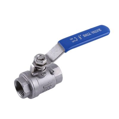 BSPT 1/2" 3/4" 1" 1-1/4" 1-1/2" 2" Female Stainless Steel SS304 2P Full Port Ball Valve with Vinyl Handle Thread Valves