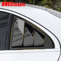 For Mercedes Benz A CLA C Class W176 W117 C117 W205 AMG Car Rear Door Fashion Louver Window Frame Trim Cover Sticker Accessories