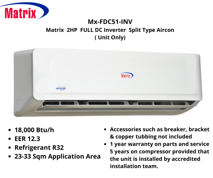 matrix aircon 1hp