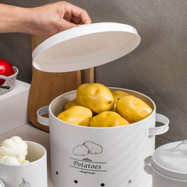 3x Fresh Garlic Onion and Potato Storage Fruit PotStorage with 2