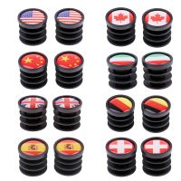 【cw】 1 Pair Bicycle National Flag Handlebar End Plugs For MTB Mountain Road Bike Bicycle Grips Parts - 22mm Dia ！