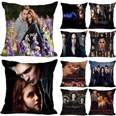 ปลอกหมอนแหวนคริสตัล Twilight Saga สำหรับห้องนอน,ของขวัญของตกแต่งบ้านปลอกหมอนสแควร์หมอนซิปผ้าซาตินเนื้อนุ่ม