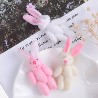 (ร้อน) ใหม่ Soft Plush Bunny Bear Mini Joint กระต่ายหมีจี้สำหรับ Key Chain ช่อดอกไม้ของเล่นตุ๊กตา DIY เครื่องประดับของขวัญ3.544.568ซม.