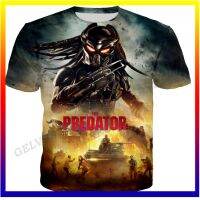 เสื้อยืด Predator 3d Printing เสื้อยืดแฟชั่นผู้ชาย เสื้อยืดฮิปฮอปเด็ก เสื้อยืด Predator Harajuku Casual เสื้อยืดขนาดบวก XS-5XL