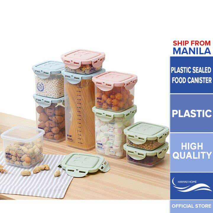food container Hawaii Home Plastic Sealed Food Canister Storage Box