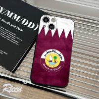 RICCU FOR IPhone 15 Flag of Qatar Phone Case IPhone 14 11 12 Pro 8 7 Plus X 13 Pro MAX SE XR XS 13 15 Pro Max Ultra Covers