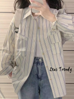 Zeus Trendy เสื้อ เสื้อแขนยาว เสื้อผู้หญิง เสื้อแฟชั่นผญ คลาสสิค ทันสมัย ทันสมัย แฟชั่น WCS2392YDB 38Z230922