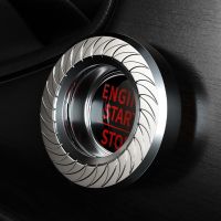 Zinc Alloy Car Engine Start Stop Button Cover Auto Ignition Switch Rotatable Protection Cap Interior Accessory Decor Sticker