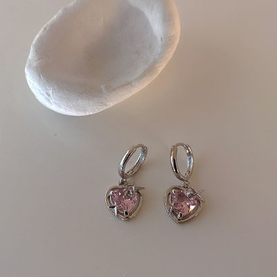 Hot Trend Alert Jewelry 竞品链接：https:www.aliexpress.comitemhtml Dangle Earrings With Embedded Zircon Stone. Luxury Dangle Earrings Trendy Lock Chain Necklace Pink Galaxy Heart Pendant